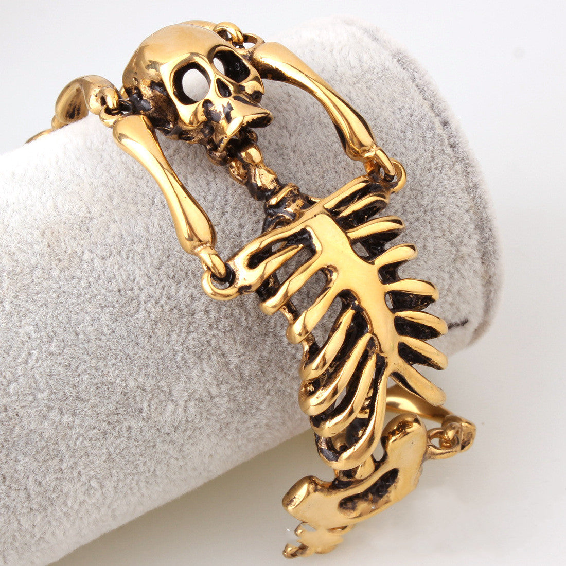 Men's Gothic Style Titanium Steel Skull Bracelet