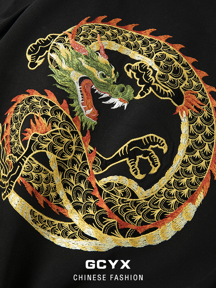 Cotton short-sleeved embroidered t-shirt