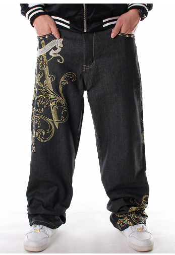 Jeans Bordados de Hip Hop