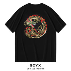Men's Cotton Short-Sleeved Embroidered T-Shirt 2024