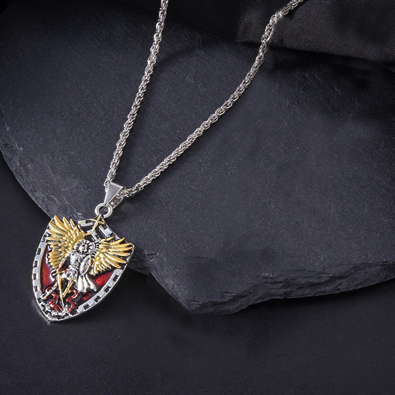 Guardian Angel Shield Necklace
