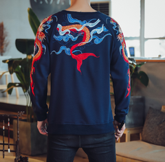 Chinese Style Embroidered Dragon Jacket & Hoodie