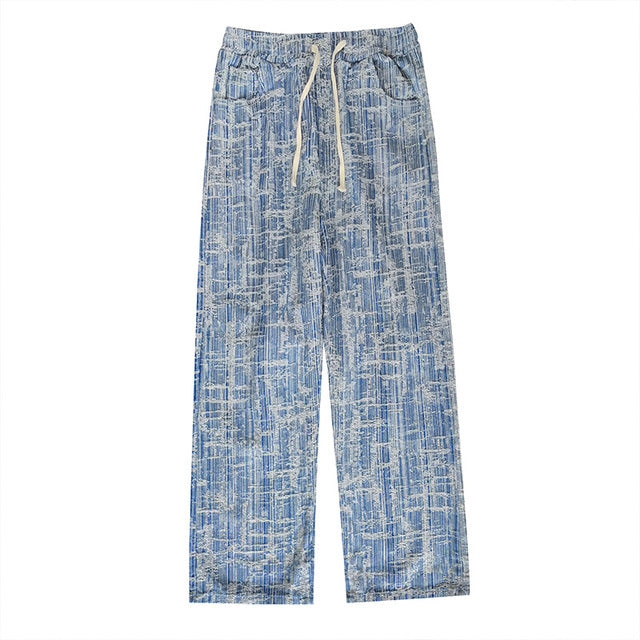 Embroidered Wide Leg Hip-Hop Jeans