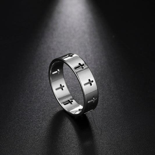 Stainless steel hollow cross ring