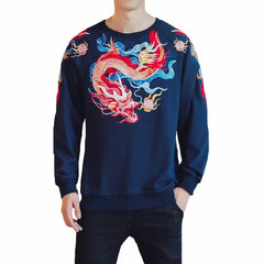 Chinese Style Embroidered Dragon Jacket & Hoodie