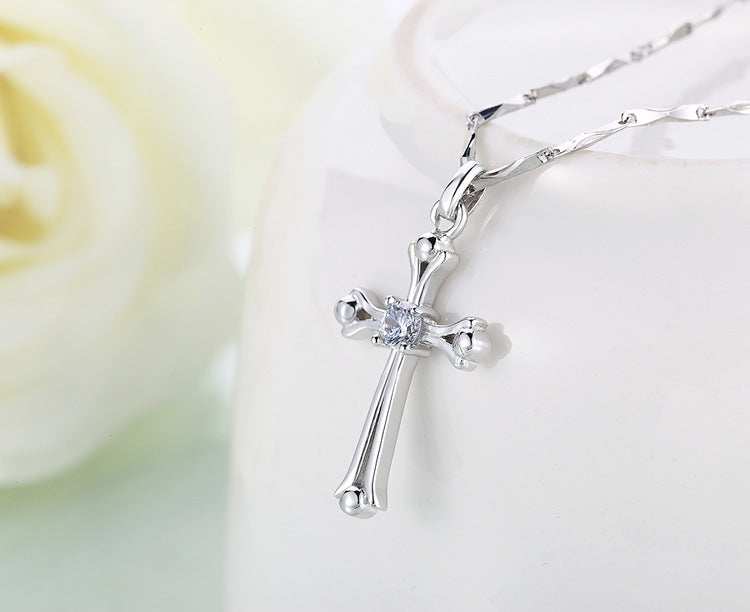 Bold cross pendant necklace