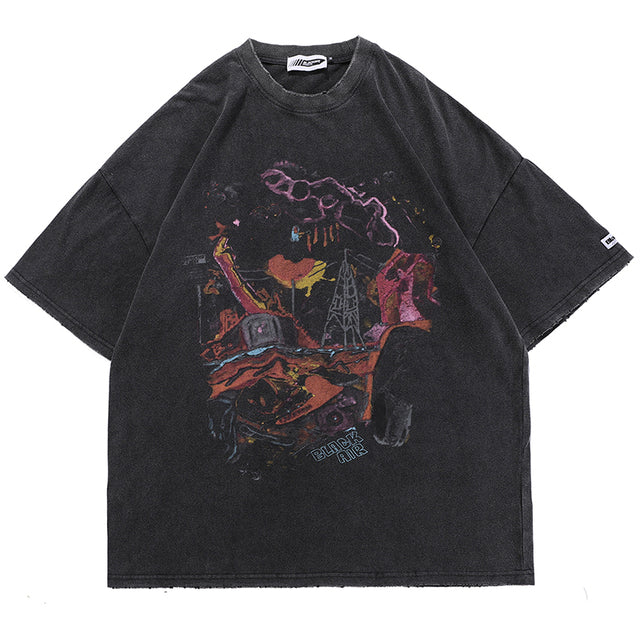 Y2K vintage street style graphic t-shirt