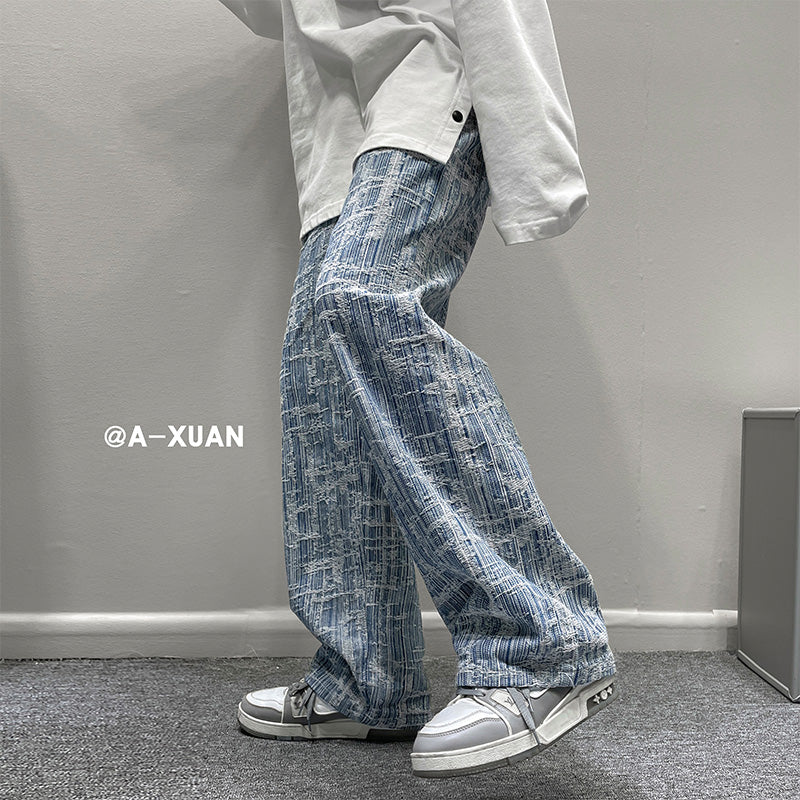 Embroidered Wide Leg Hip-Hop Jeans