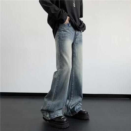 Men's Retro Washed Skinny Jeans for Fashionable Looks