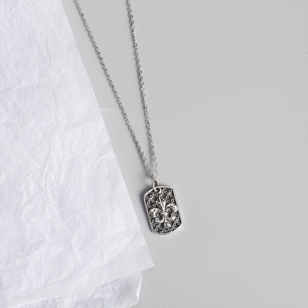 925 Sterling Silver Military Anchor Cross Pendant