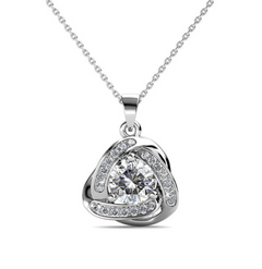 Crystal Necklace with Triangle Pendant (European Style)