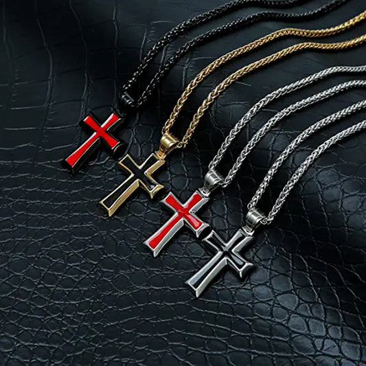 Minimalist Stainless Steel Cross Pendant Necklace