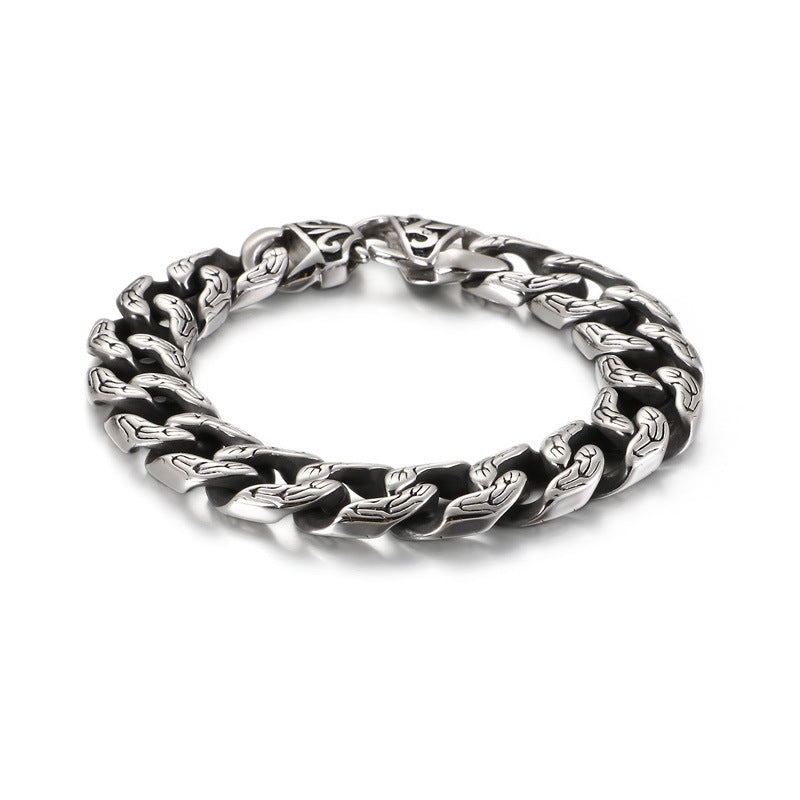 Punk Skull Titanium Steel Men's Bracelet - Wholesale