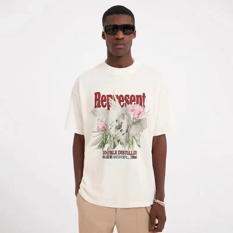 Vintage 'Represent' Graphic Oversized Tee