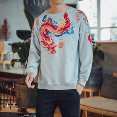 Chinese Style Embroidered Dragon Jacket & Hoodie
