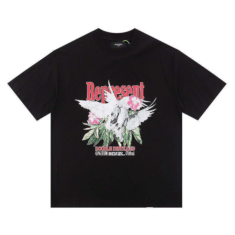 Vintage 'Represent' Graphic Oversized Tee