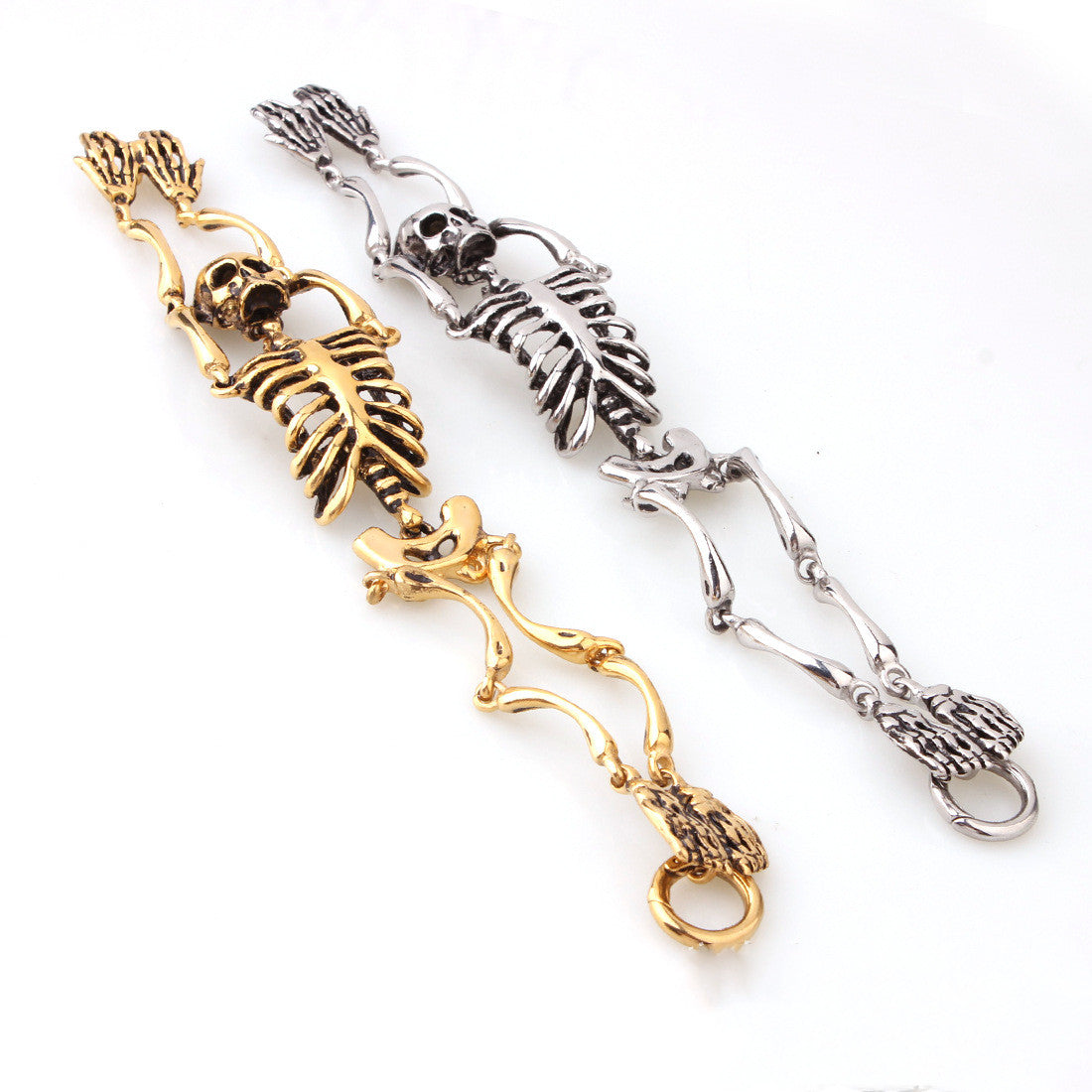 Men's Gothic Style Titanium Steel Skull Bracelet