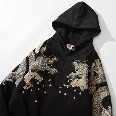 Men's Hoodie with Chinese Phoenix Embroidery Design