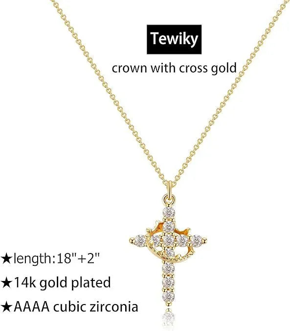Diamond cross necklace