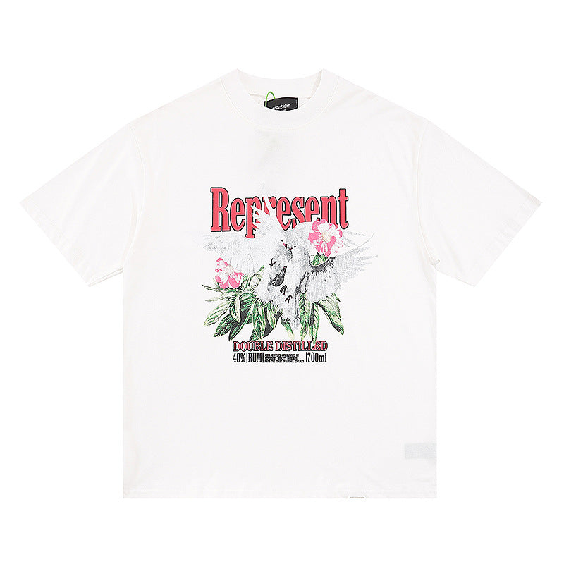 Vintage 'Represent' Graphic Oversized Tee