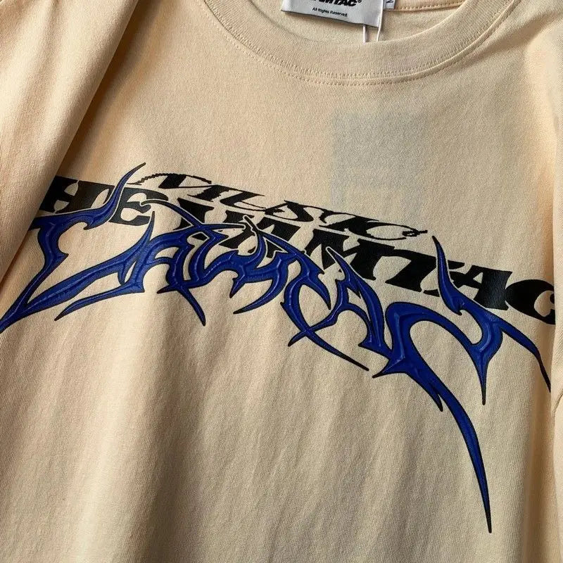 Vintage letter print graphic T-shirt