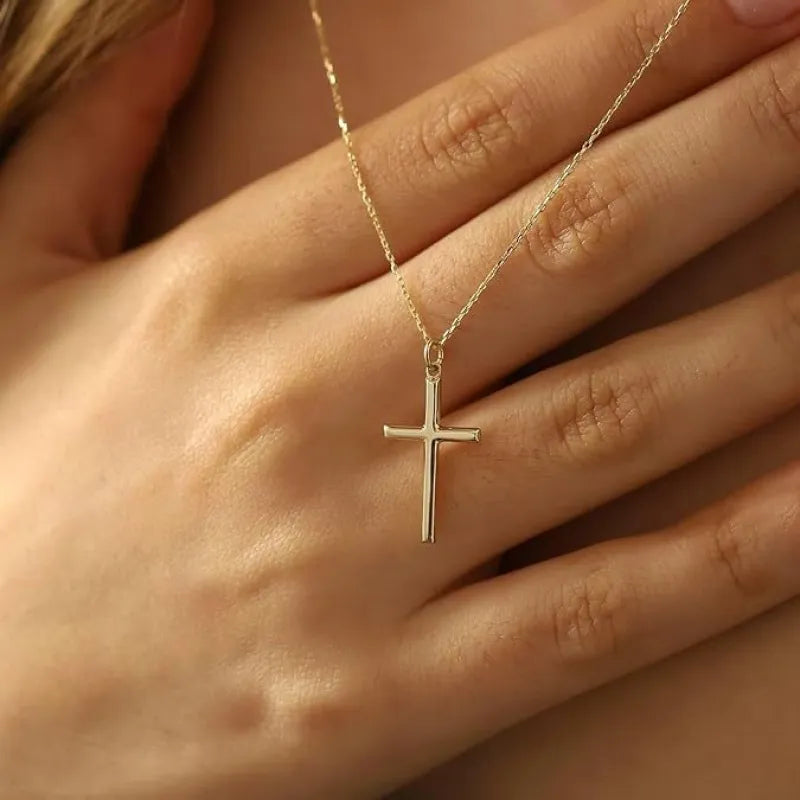 Diamond cross necklace