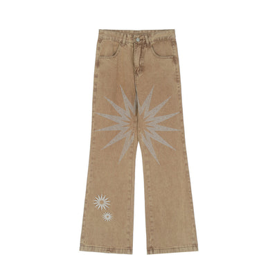 Men's Embroidered Loose Fit Hip Hop Jeans