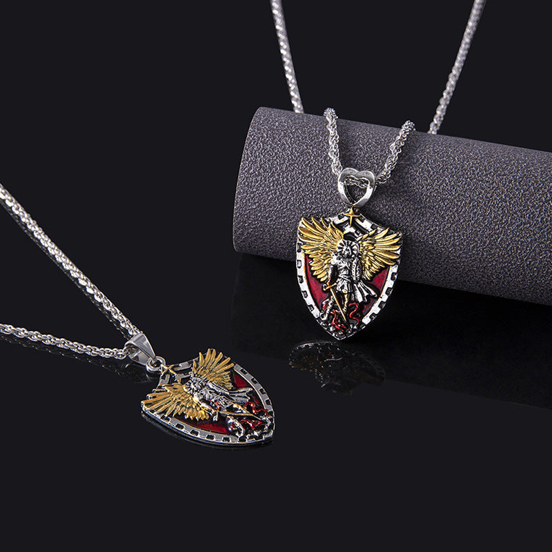 Guardian Angel Shield Necklace