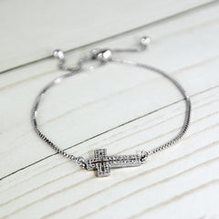 Cross Bracelet -Silver