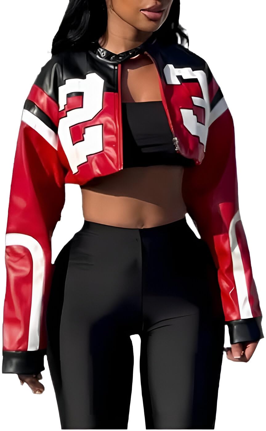 Urban Chic Leather Bomber Jacket