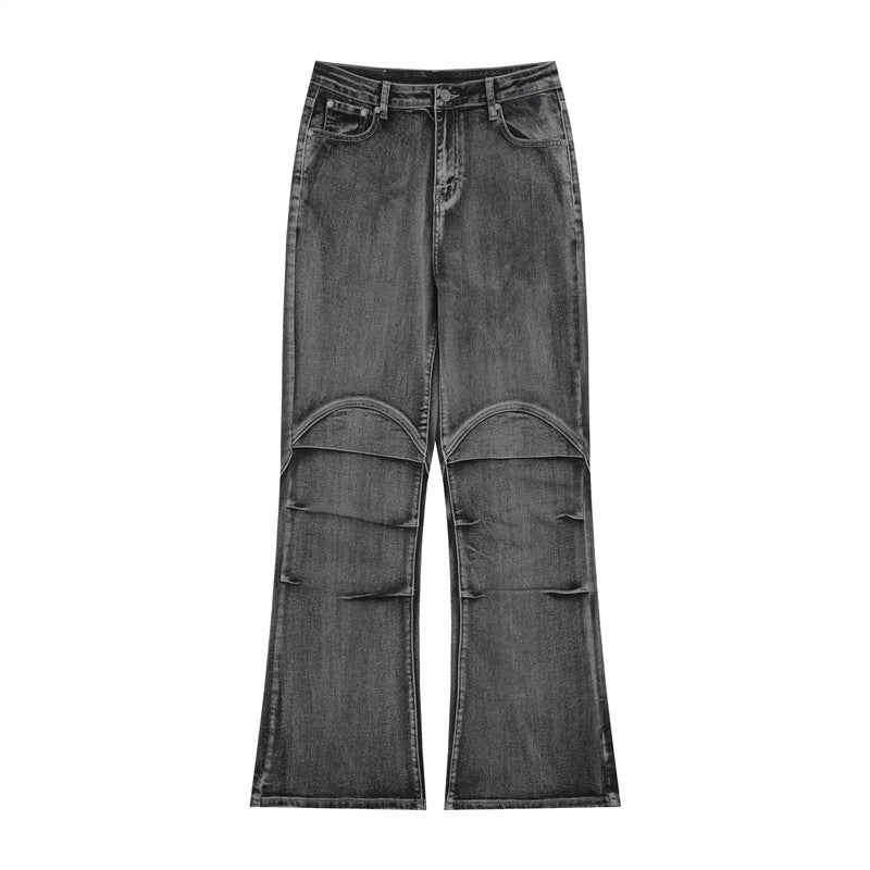 Retro washed distressed skinny jeans