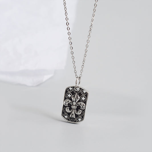 Sterling silver anchor cross pendant