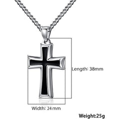 Minimalist Stainless Steel Cross Pendant Necklace