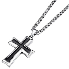 Minimalist Stainless Steel Cross Pendant Necklace