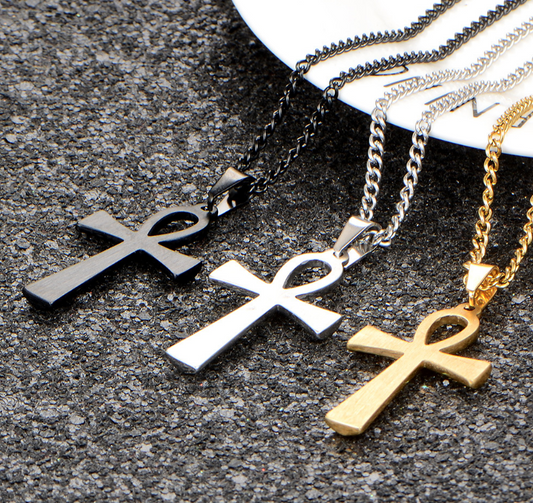 Titanium steel Egyptian cross necklace