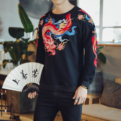Chinese Style Embroidered Dragon Jacket & Hoodie