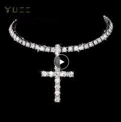 Zircon Cross Pendant Necklace