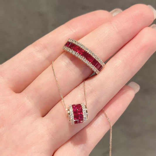 Women's Fashion Red Clavicle Chain Necklace