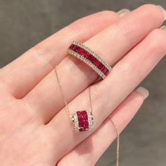 Women's Fashion Red Clavicle Chain Necklace