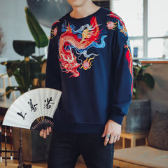 Chinese Style Embroidered Dragon Jacket & Hoodie