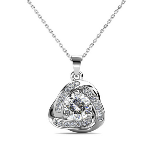Crystal Necklace with Triangle Pendant (European Style)