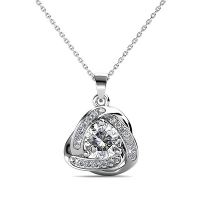 Crystal Necklace with Triangle Pendant (European Style)