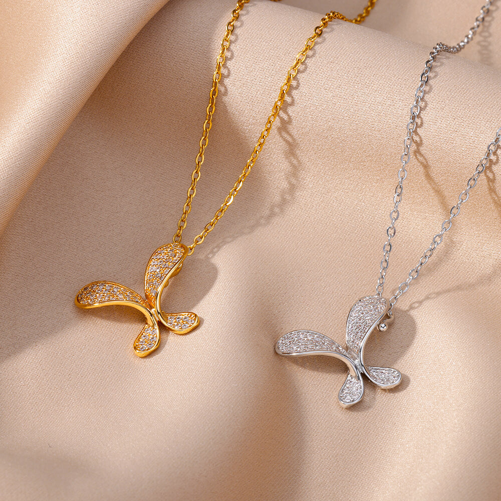 Trendy Minimalist Cross Pendant Necklace with Zirconia