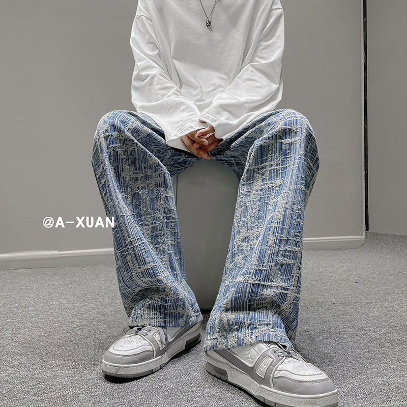 Embroidered Wide Leg Hip-Hop Jeans