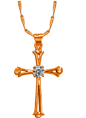Bold cross pendant necklace
