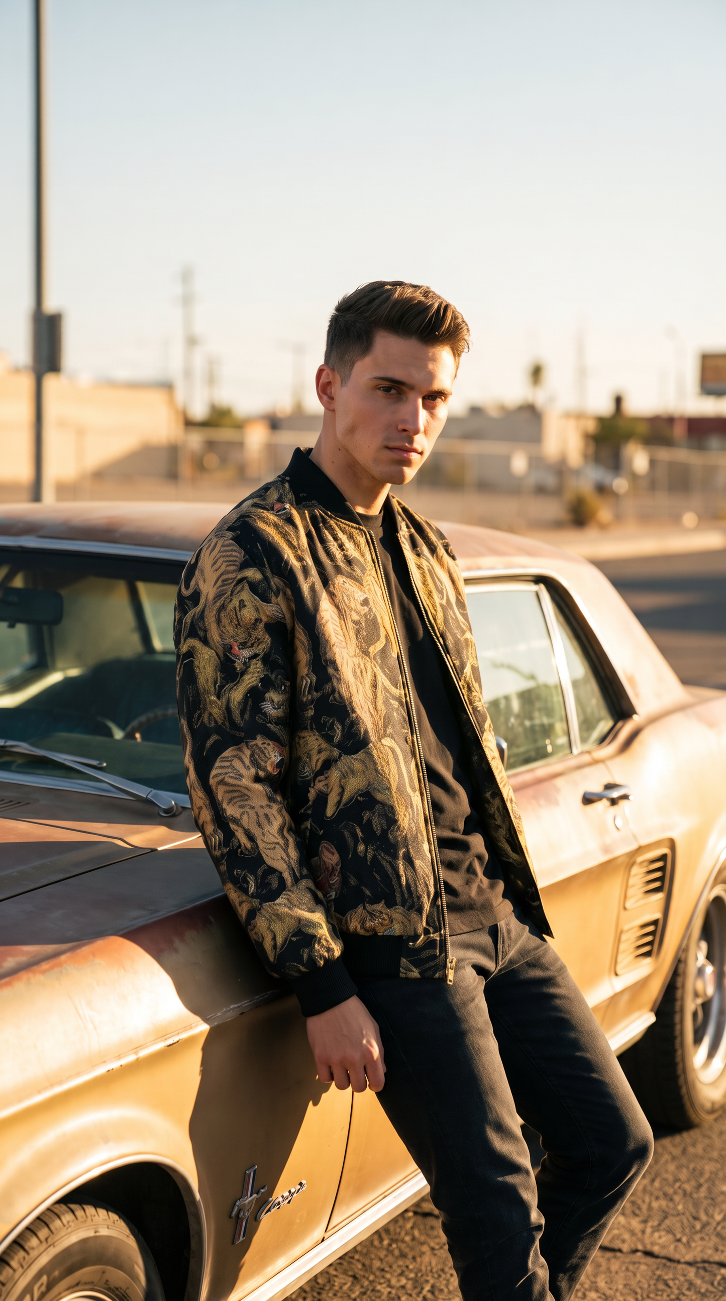 Men's Tiger Embroidered Jacket - Chinese Style Baseball