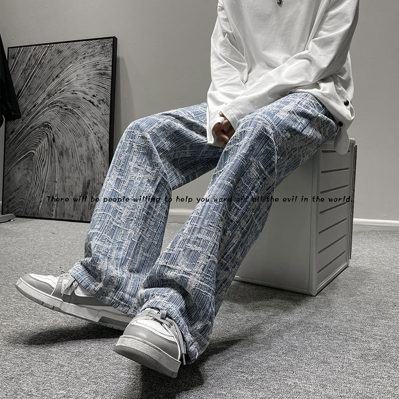 Embroidered Wide Leg Hip-Hop Jeans