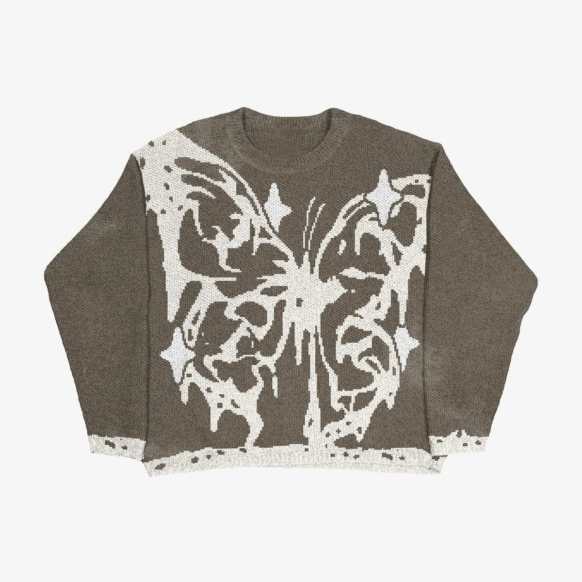 Camisola Jacquard de Manga Comprida Larga