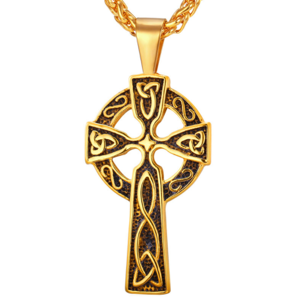 Titanium Steel Cross Pendant with Vintage Necklace
