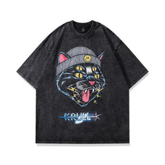 Retro Skull Graphic Cotton T-Shirt for Men